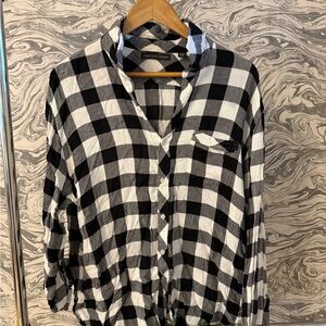 Saks Fifth Avenue Monochrome Checkered Shirt